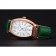 Omega Sochi Petrograd quadrante bianco cassa in oro cinturino in pelle verde 622.821