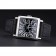 Franck Muller Master Square Quadrante nero Cassa argento Cinturino in pelle nera 622353