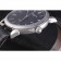 Bracciale in pelle nera con lunetta a coste in acciaio inossidabile Patek Philippe Calatrava 801431