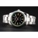 Swiss Rolex Milgauss con quadrante nero marcature arancioni cassa e bracciale in acciaio inossidabile