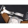 Cartier calibro tourbillon quadrante nero cassa in acciaio inossidabile cinturino in pelle nera 622752