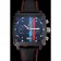 Tag Heuer Monaco Calibre 36 Quadrante blu e rosso Quadrante a strisce Cinturino in pelle nera 622272