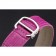 Cartier Ronde Louis Cartier quadrante bianco cassa in acciaio cinturino in pelle fucsia