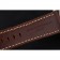 Svizzero Panerai sommergibile mancino nero in rilievo cassa in acciaio inossidabile cinturino in pelle marrone