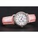 Cartier Ronde quadrante bianco diamante lunetta cassa in acciaio inossidabile cinturino in pelle rosa