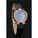 Orologio da donna Omega quadrante blu cassa in oro con diamanti cinturino in pelle nera 622830