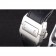 Lunetta svizzera Cartier Santos in acciaio inossidabile con cinturino in pelle nera 621524