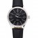 Svizzero Rolex Cellini Time cassa d'argento quadrante nero cinturino in pelle nera 622.654