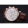 Cronografo Cartier Rotonde quadrante bianco cinturino in pelle marrone cassa in oro rosa
