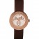 Bracciale Hermes Classic MOP in pelle marrone con quadrante 801389