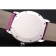 Cartier Ronde Louis Cartier quadrante bianco cassa in acciaio cinturino in pelle fucsia