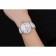 Cartier Ronde secondo fuso orario quadrante bianco cassa in acciaio inossidabile con diamanti cinturino in pelle bianca 622803