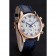 Omega cronografo quadrante bianco cassa in oro rosa cinturino in pelle blu