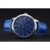 Vacheron Constantin Patrimony Power Reserve quadrante blu Bracciale in pelle blu cassa d'argento 1454263