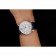 Cartier Ronde Solo quadrante bianco Diamond Hour Marks Cassa in acciaio inossidabile Cinturino in pelle blu