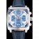 Tag Heuer Monaco 24 Calibro 36 Cronografo Quadrante a strisce blu e grigio Cinturino in pelle blu 622273