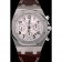 Swiss Audemars Piguet Royal Oak Cronografo quadrante bianco Cassa in acciaio inossidabile Cinturino in pelle marrone 622864