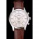 Omega DeVille lunetta argento con quadrante bianco e cinturino in pelle marrone 621566