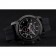 Cronografo rotondo Burberry Sport Athlete con cassa nera Bracciale in gomma nera a tre occhielli 622619