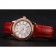 Omega De Ville Prestige Small Seconds quadrante bianco lunetta con diamanti Cassa in oro rosa Cinturino in pelle rossa