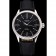 Svizzero Rolex Cellini Time cassa d'argento quadrante nero cinturino in pelle nera 622.654