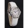 Cartier Ronde quadrante bianco cassa in acciaio cinturino in pelle bianca