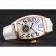 Franck Muller Casablanca cinturino in pelle di coccodrillo bianco quadrante bianco 80283