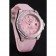 Rolex Submariner quadrante rosa cinturino in tessuto rosa lunetta rosa 1453866