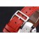 Hermes Classic MOP quadrante cinturino in pelle rossa