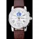 Montblanc Twinfly Chronograph quadrante bianco Bracciale in pelle marrone 1454117