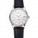 Swiss Rolex Cellini Date quadrante bianco cassa in acciaio inossidabile cinturino in pelle nera