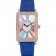 Franck Muller Long Island classico quadrante bianco cassa con diamanti Cinturino in pelle blu 622376