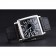 Franck Muller Master Square Quadrante nero Cassa argento Cinturino in pelle nera 622353