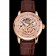 Swiss Piaget Altiplano quadrante scheletrato in oro rosa con cassa in oro rosa e diamanti Cinturino in pelle marrone