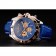 Breitling Chronomat quadrante blu lunetta in oro rosa e quadranti cassa in acciaio inossidabile cinturino in pelle blu