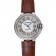 Swiss Cartier Ballon Bleu 46 MM Diamond Dial Diamond Case Bracciale in pelle marrone 1453895