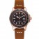 Rolex Yacht Master quadrante nero cassa in oro rosa bracciale in pelle marrone 1453861