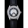 Omega DeVille Prestige quadrante nero cassa di diamanti argento cinturino in pelle nera 1454120