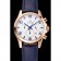 Omega cronografo quadrante bianco cassa in oro rosa cinturino in pelle blu