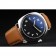 Panerai Radiomir Cassa in acciaio inossidabile lucido Quadrante nero Cinturino in pelle marrone 98160