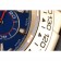 Rolex Daytona cassa in oro quadrante blu cinturino in pelle nera