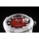 Rolex Day-Date in acciaio inossidabile lucido con quadrante rosso bicolore