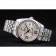 Rolex Swiss DateJust Acciaio inossidabile Ribbed Bezel Flower Quadrante argento 42001