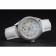 Omega DeVille Prestige quadrante bianco cinturino in pelle bianca con diamanti argento 1454119