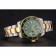 Swiss Rolex Submariner quadrante verde e lunetta in acciaio bicolore bracciale in oro