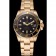 Swiss Rolex Submariner quadrante nero lunetta nera cassa in oro giallo e bracciale