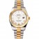 Swiss Rolex Datejust quadrante bianco numeri romani lunetta in oro cassa in acciaio inossidabile bracciale bicolore