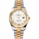 Swiss Rolex Datejust quadrante bianco numeri romani lunetta in oro cassa in acciaio inossidabile bracciale bicolore