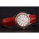 Omega De Ville Prestige Small Seconds quadrante bianco lunetta con diamanti Cassa in oro rosa Cinturino in pelle rossa