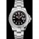 Cassa e bracciale in acciaio inossidabile con quadrante nero Swiss Rolex Yacht-Master